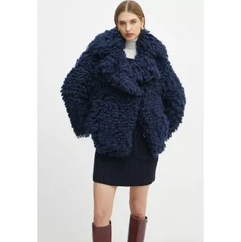 Dámský kabát Vlněná bunda Luisa Spagnoli tmavomodrá barva, přechodná, 58556 59X, vel. ONE SIZE