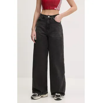 Dámské džíny Džíny adidas Originals DENIM ZIP PANT dámské, černá barva, JX9211, 27, 99J