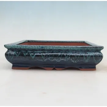 Květináč Bonsai miska 20,5 x 20,5 x 5,5 cm modrá