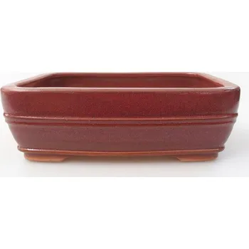 Květináč Keramická bonsai miska 17 x 12,5 x 5,5 cm vínová