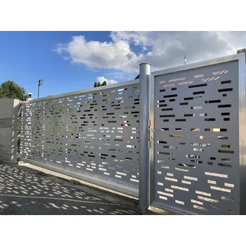 Plot FL BRÁNY Posuvná brána STANDARD, šířka 600 cm, výška 200 cm, lakovaný rám, výplň Alstrip bez laku