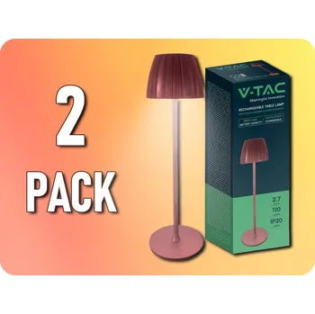 Lampička LED STOLNÍ LAMPA 2,7W, 110LM, DOTYKOVÁ, STMÍVATELNÁ, 3V1, HNĚDÁ/2-PACK!