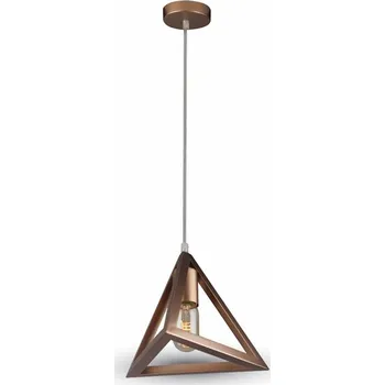 Závěsné geometrické svítidlo, zlaté a černé, jehlan Černá