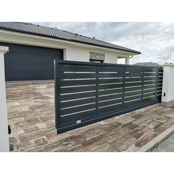 Plot FL BRÁNY Posuvná brána STANDARD, šířka 500 cm, výška 140 cm, bez lakování rámu, výplň Train lakovaná