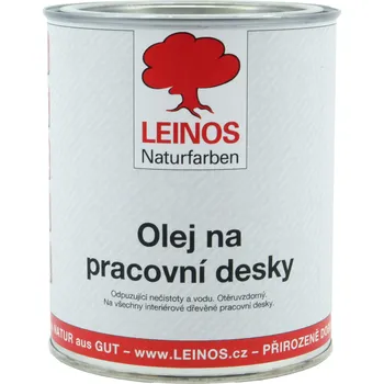 Olej na dřevo Leinos Naturfarben 280 olej na kuchyňské a pracovní desky 750 ml bezbarvý