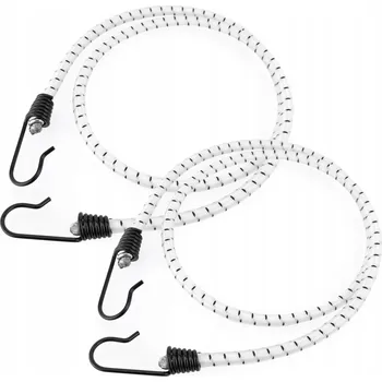 autokoberec Gumové transportní lanko pro upevnění zavazadel expander bílé 80cm / 2 ks