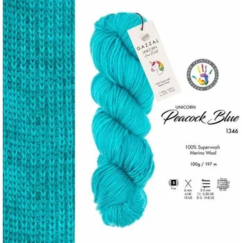 Příze Příze Unicorn, 1346, Peacock Blue