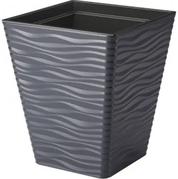 Květináč Květináč SAHARA KVADRÁT antracit ,30 x 34 cm