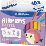 Centropen Foukací fixy na papír pastel (10 barev + 8 šablon)