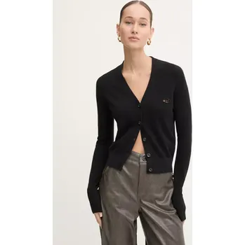 Dámský svetr Vlněný svetr Diesel M-ARTE černá barva, lehký, A13015.0GEAY 99X, vel. L