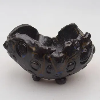 Květináč Keramická Skořápka 9,5 x 9 x 6 cm hnědomodrá