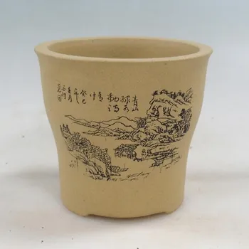 Květináč Bonsai miska 10,5 x 10,5 x 10 cm okrová