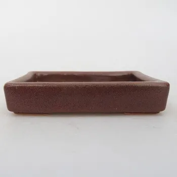Květináč Keramická bonsai miska 10 x 7 x 2 cm hnědá