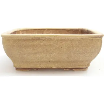 Květináč Keramická bonsai miska 15 x 12,5 x 5,5 cm zelená