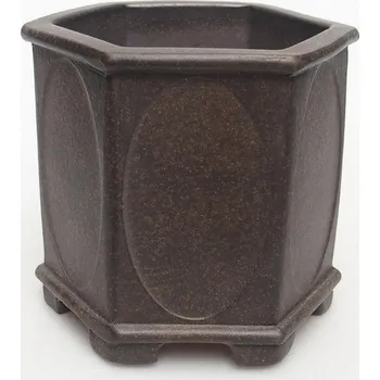 Květináč Bonsai miska 10 x 9 x 9,5 cm hnědookrová