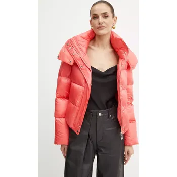 Péřová bunda Patrizia Pepe dámská, oranžová barva, 2O0050.A9M0 32X, vel. 36