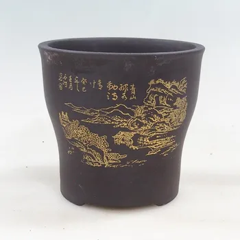 Květináč Bonsai miska 10,5 x 10,5 x 10 cm černá