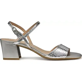 Dámské sandále Kožené sandály Geox D NEW ERAKLIA 50 D45RNB.000KY.C1007 stříbrná SLV, EUR 37