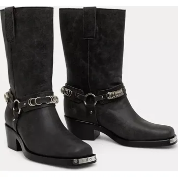 Dámské kozačky Kožené kotníkové boty IRO Motty Used WP121MOTTYUSED.BLA20 černá 99X, EUR 39