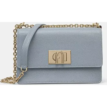 Kabelka Kožená kabelka Furla modrá barva, BAFKACO ARE000 55000 BAFKACO.ARE000.55000 50X, vel. ONE SIZE