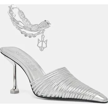 Dámské lodičky Kožené lodičky Naked Wolfe Chromed stříbrná barva, Chromed Silver Leather Chromed.Silver.Leather SLV, EUR 36