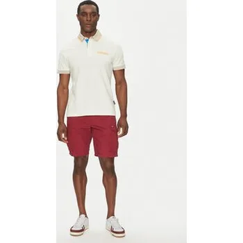 Pánské oblečení Napapijri Polokošile E-Zeri NP0A4ID4 Écru Regular Fit 3XL