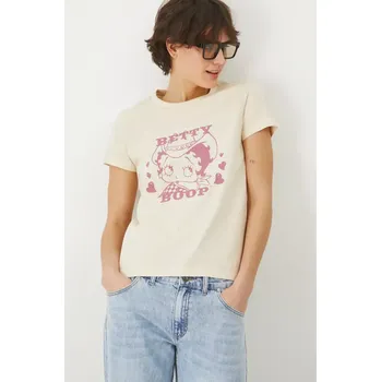 Pánské tričko Bavlněné tričko Medicine béžová barva RS25.TSD673 02X, vel. L