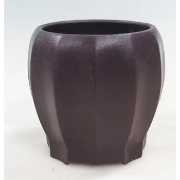 Květináč Bonsai miska 12 x 12 x 11 cm hnědočervená