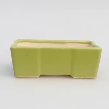 Květináč Keramická bonsai miska 7,5 x 4 x 3 cm zelená