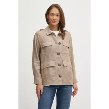 Pánská větrovka Lněná bunda Mos Mosh 169560. béžová 80X, vel. 34