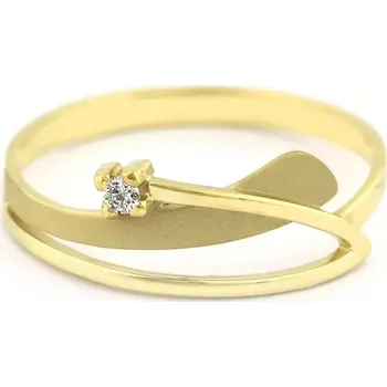 Prsten Klenoty Budín Diamantový zlatý prsten ze žlutého zlata s diamantem J-37183 (Klenoty Budín Diamantový zlatý prsten ze žlutého zlata s diamantem J-37183)