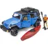 autíčko Bruder 02529 Jeep Wrangler Unlimited Rubicon s kajakem a figurkou kajakáře