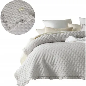 Přehoz na lůžko Přehoz na postel Room99 polyester 170 cm x 210 cm šedý