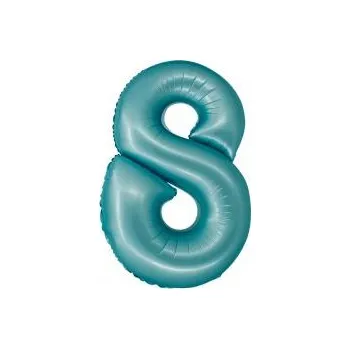 Balónek GD balónek fóliový 76cm "8" modrý mat