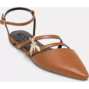 Dámské baleríny Kožené baleríny Patrizia Pepe hnědá barva, s odkrytou patou, 8Z0100 L048 B815 8Z0100.L048.B815 82X, EUR 36