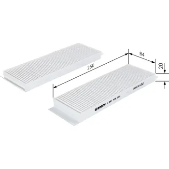 Ventilátor topení a klimatizace Filtr, vzduch v interiéru BOSCH 1 987 435 050
