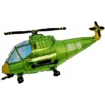 Balónek Fóliový balónek HELIKOPTÉRA zelená 3XL