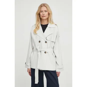 Dámský kabát Kabát Bruuns Bazaar dámský, šedá barva, přechodný, oversize BBW3847 90X, vel. 38