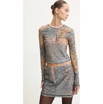 Tričko s dlouhým rukávem Diesel T-CUTIE-LS šedá barva, A14595.0KMAQ 90X, vel. L