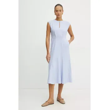 Dámské šaty Šaty Marella CREMA modrá barva, midi, 2513221071200 50X, vel. 38