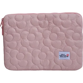 pouzdro na notebook Prošívaný obal na notebook s květinovým designem 15/16" Barva: Světle růžová