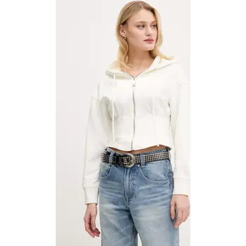 Dámská mikina Bavlněná mikina Miss Sixty dámská, béžová barva, s kapucí, hladká, 6S1TJ57300 01X, vel. S