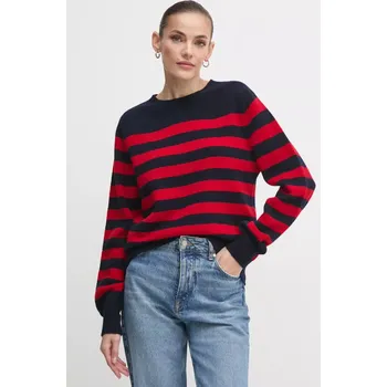 Dámský svetr Vlněný svetr Barbour Barbour x Alexa Chung dámský, tmavomodrá barva, lehký, LKN1607 59A, vel. 36