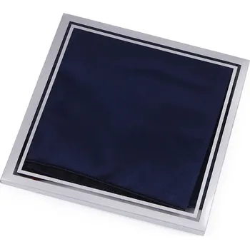 Kravata Saténový kapesníček do saka v krabičce Varianta: 5 modrá tmavá, Balení: 1 ks