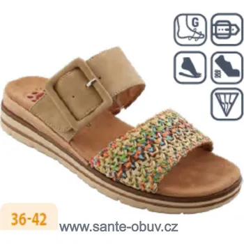 Dámská zdravotní obuv SANTÉ RL/22703 SAND pantofle, --- - 40