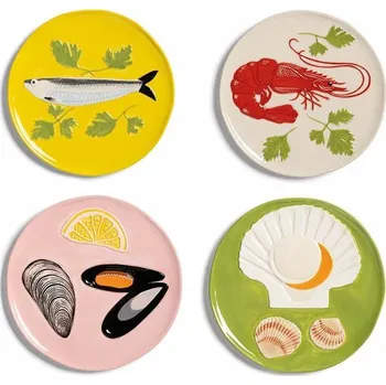 Talíř Sada talířů &k amsterdam Plate de la mer set 4-pack 2823.05 vícebarevná MLC