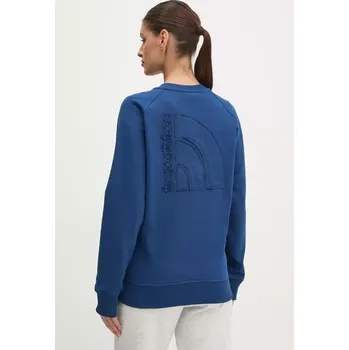 Dámská mikina Bavlněná mikina The North Face Relaxed dámská, tmavomodrá barva, hladká, NF0A8C39D1R1 59X, vel. L