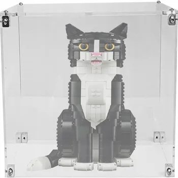 úložný prostor na hračky Vitrina Drewlandia pro LEGO Disney 21349 Ideas - Bílý-černá kočka