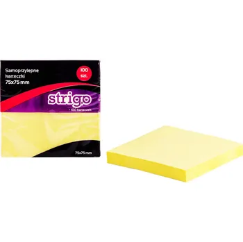 Samolepící bloček Samolepící bloček Strigo 100 ks žlutý