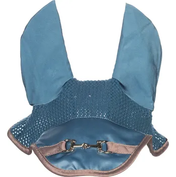 Koňská maska proti hmyzu Čabraka HKM Golden Bit, modrá, Full